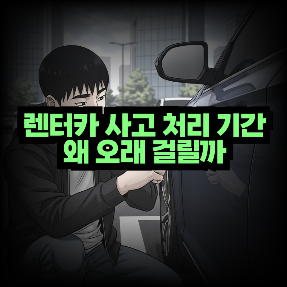 렌터카 사고 처리 기간 왜 오래 걸릴까 이유 완벽 정리